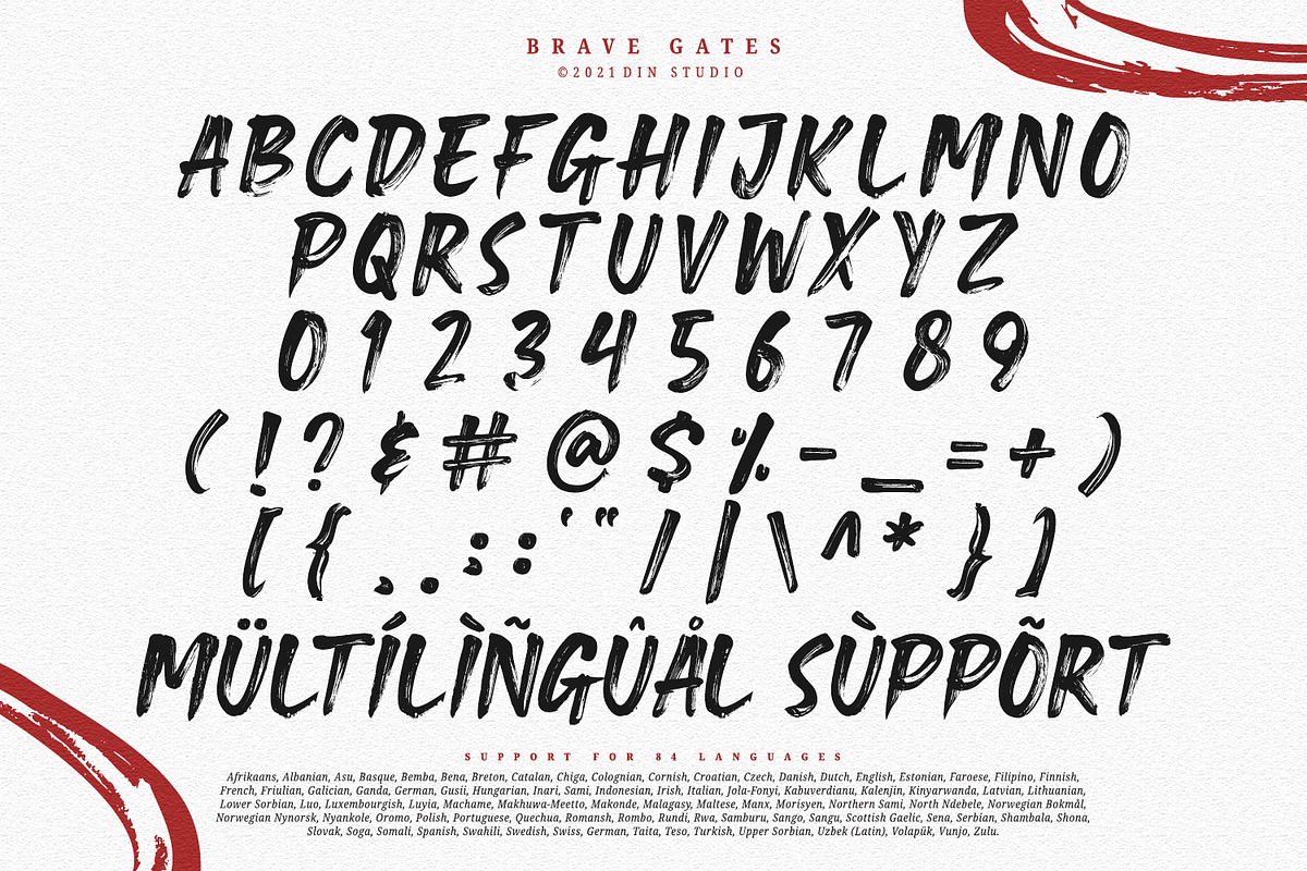 Brave Gates, a Script Font by din-studio.com (Photo 7 of 11)