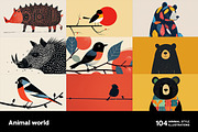 Animal world. 104 images, an Animal Illustration by Handmadefont (Thumbnail 13 of 17)