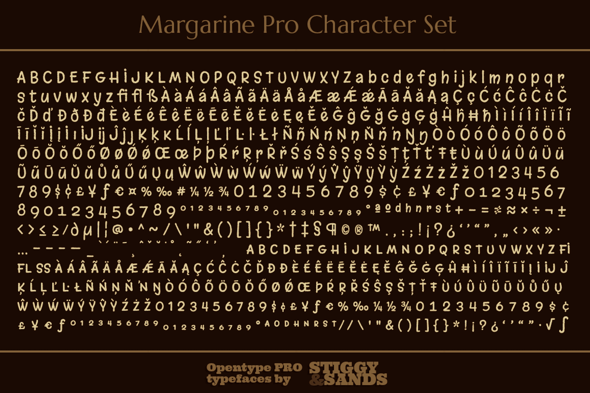 Margarine Pro, a Sans Serif Font by Stiggy & Sands (Photo 9 of 9)