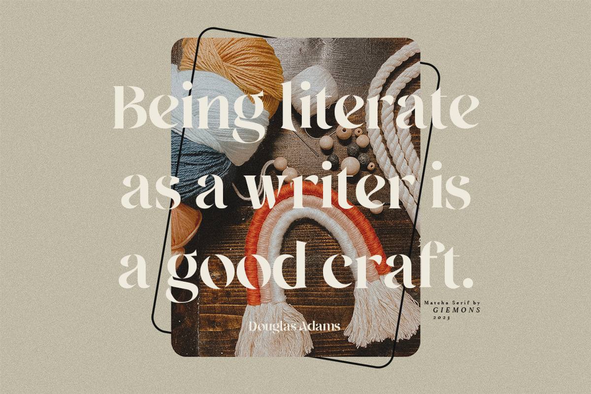 Matcha Serif Display, a Serif Font by giemons™ (Photo 7 of 8)