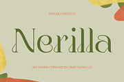 Nerilla – Art Nouveau Font, a Serif Font by Craft Supply Co. (Thumbnail 1 of 8)