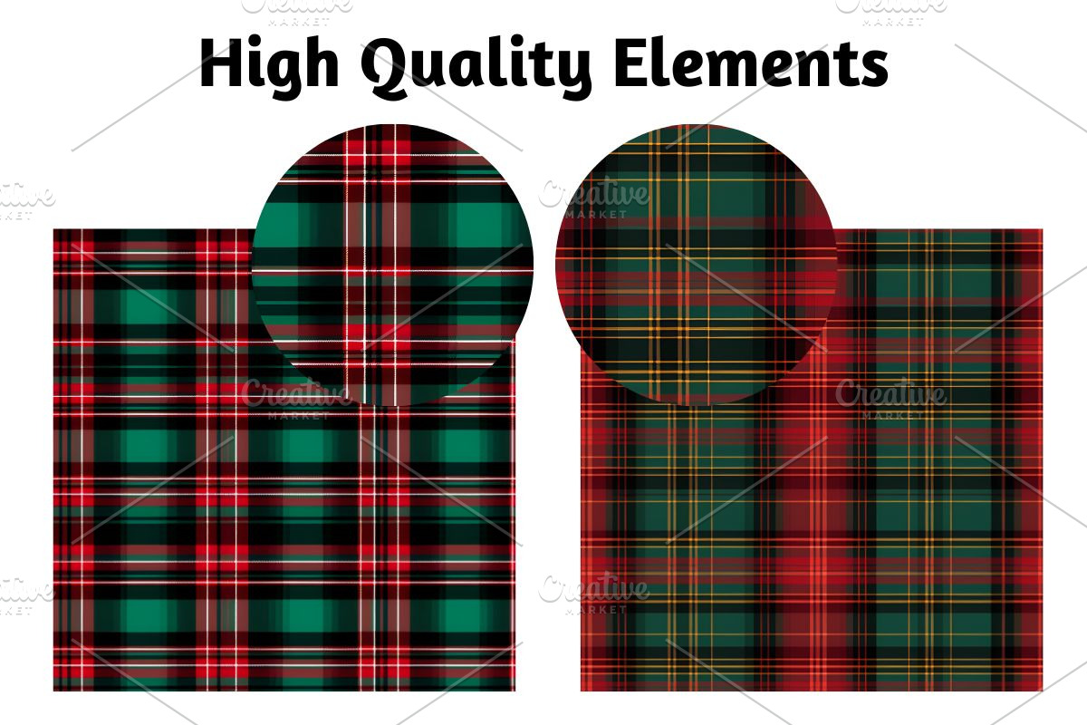 Christmas Plaid Digital Paper Pack, a Pattern Graphic by Gloria Designed It (Photo 4 of 4)