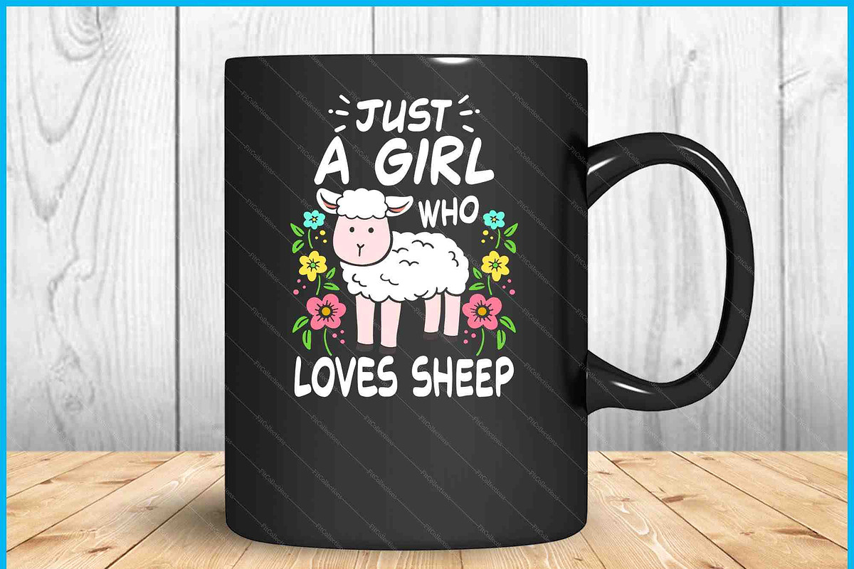 Just A Girl Who Loves Sheep SVG PNG, a Graphic by Creativeusart (Photo 4 of 4)