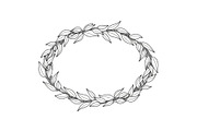 Botanical Oval Wreath Frame Bundle, an Illustration by Designer_Momina (Thumbnail 10 of 51)
