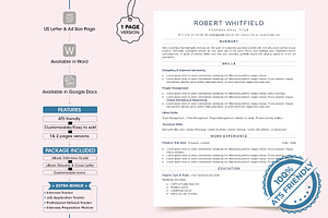 ATS Resume Template, Microsoft Word