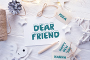 Christmas Snow Hand Drawn Font, a Script Font by Happy Letters (Thumbnail 2 of 9)