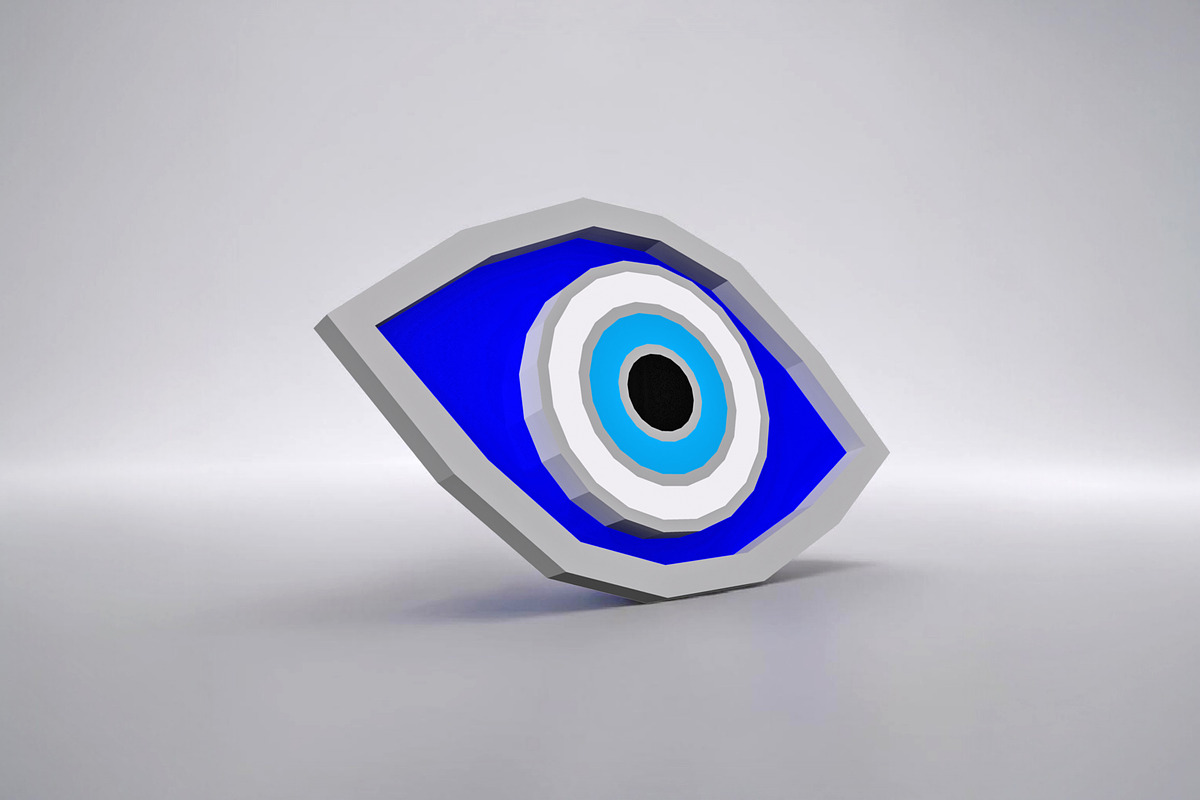 Evil eye charm - 3d papercraft, a Print Template by PAPER amaze (Photo 3 of 5)