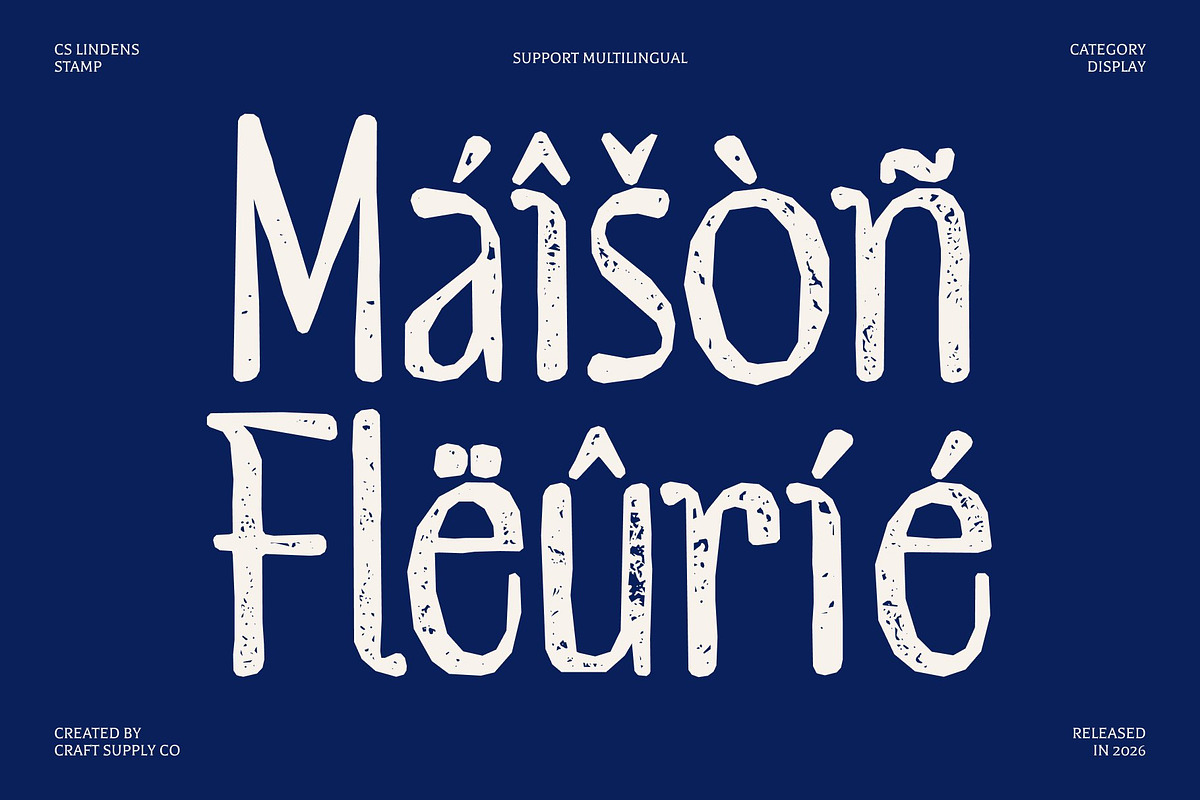 CS Lindens Stamp, a Sans Serif Font by Craft Supply Co. (Photo 7 of 8)