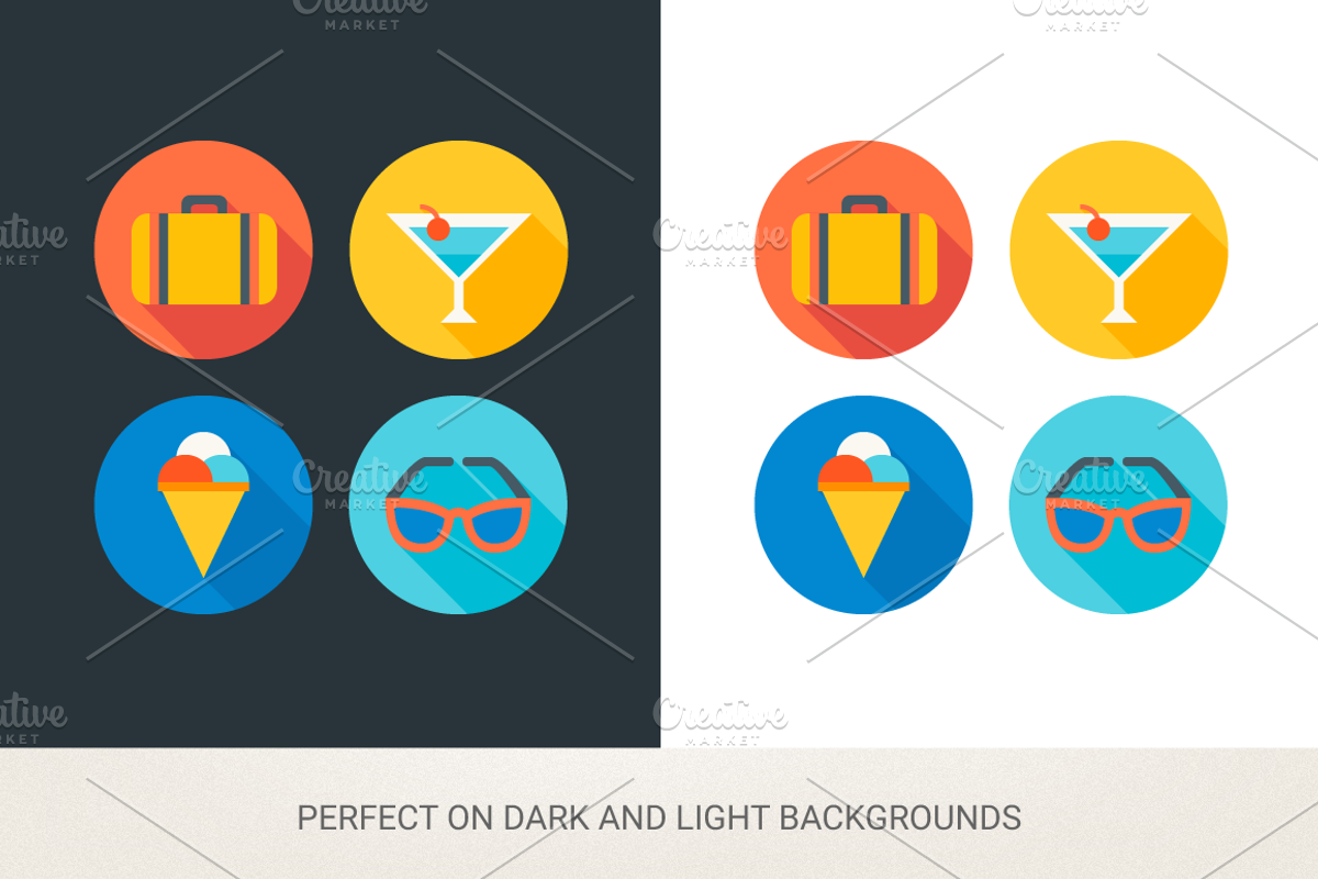 Round travel icons preview 4