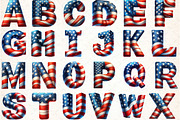 4th July Alphabet & Number Font Bund, an Illustration by DreamCafeArt (Thumbnail 2 of 7)