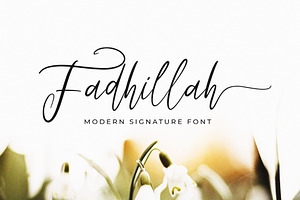 Fadhillah Signature, a Script Font by Gatype