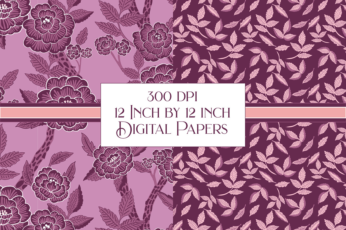 Bohemian Bloom Patterns PinkPurple, a Pattern Graphic by RachelStudio (Photo 5 of 10)