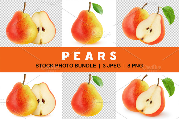 Yellow Red Pears