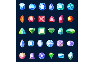 Gem And Jewel Icons, Game Asset