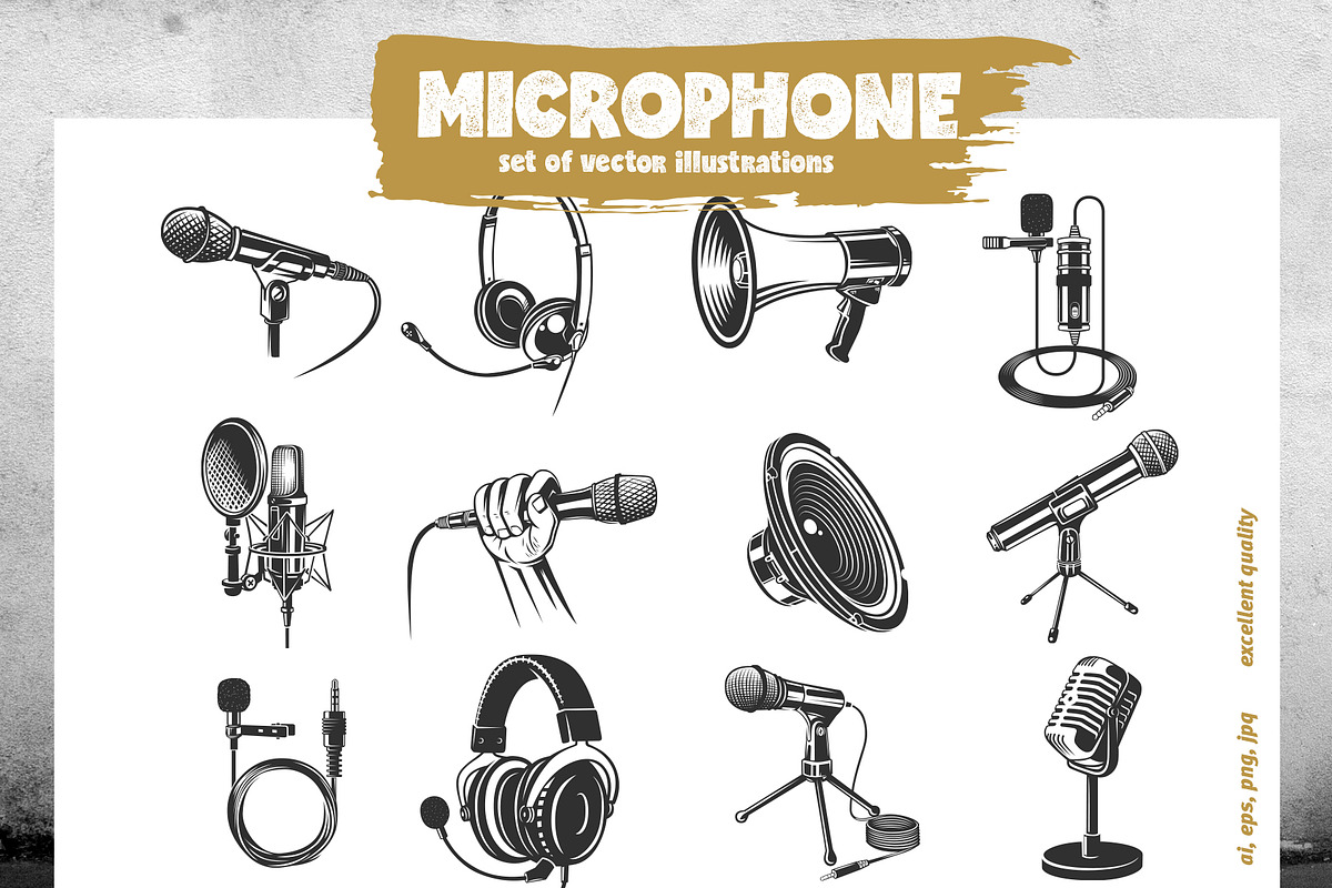 Microphone, a Branding & Logo Template by DOBROGRAPH (Photo 1 of 7)
