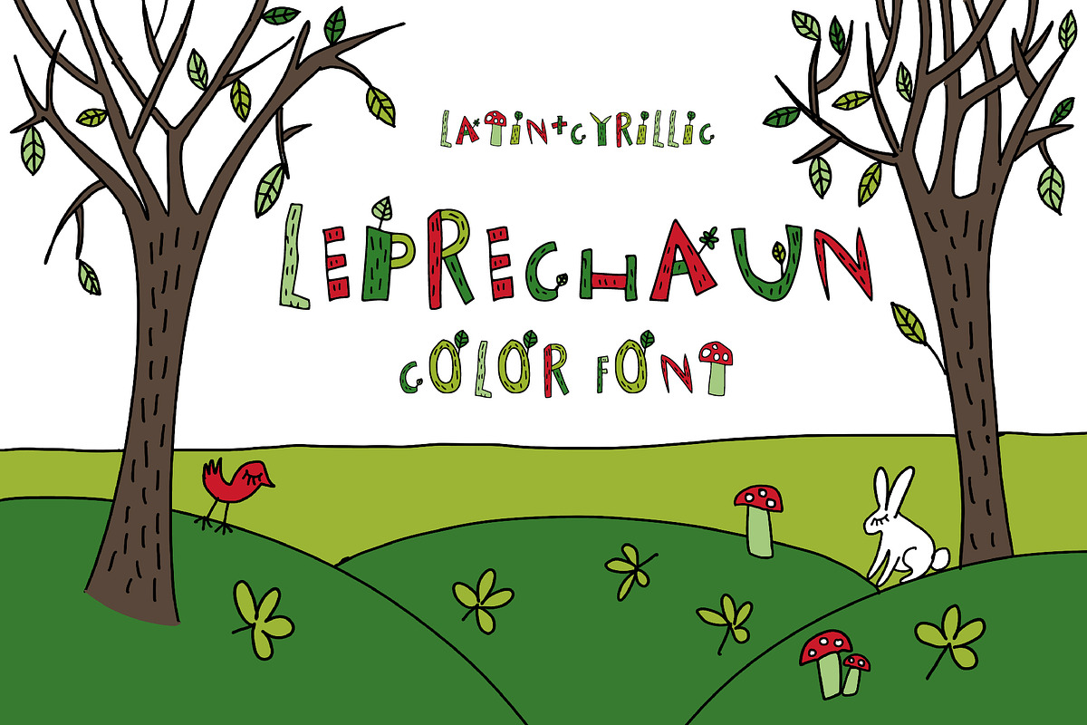 Leprechaun color font, a Font by Malena (Photo 1 of 7)