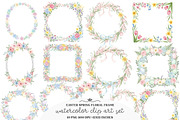 Easter spring floral frame Clipart, an Illustration by GatewayDesign (Thumbnail 1 of 3)