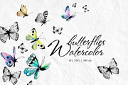 Watercolor Butterflies, an Illustration by RushkinaAntonina (Thumbnail 3 of 4)