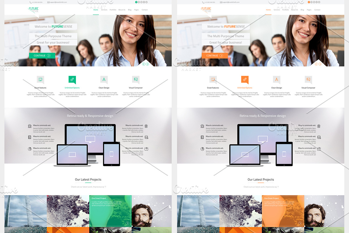FutureSense - MultiPurpose Template, a Websites & App Template by rosettichefs (Photo 2 of 5)