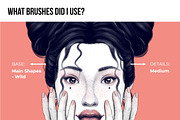 25 Hair Brushes for Affinity, a Brush Add-On by Riveros Illustration (Thumbnail 4 of 9)