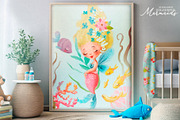 Colourful Mermaids, an Animal Illustration by Anna Babich (Thumbnail 7 of 7)