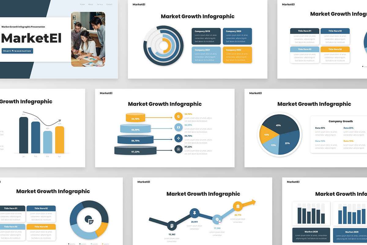 MarketEl - Market Growth GoogleSlide, a Presentation Template by GraphauseProject (Photo 3 of 6)