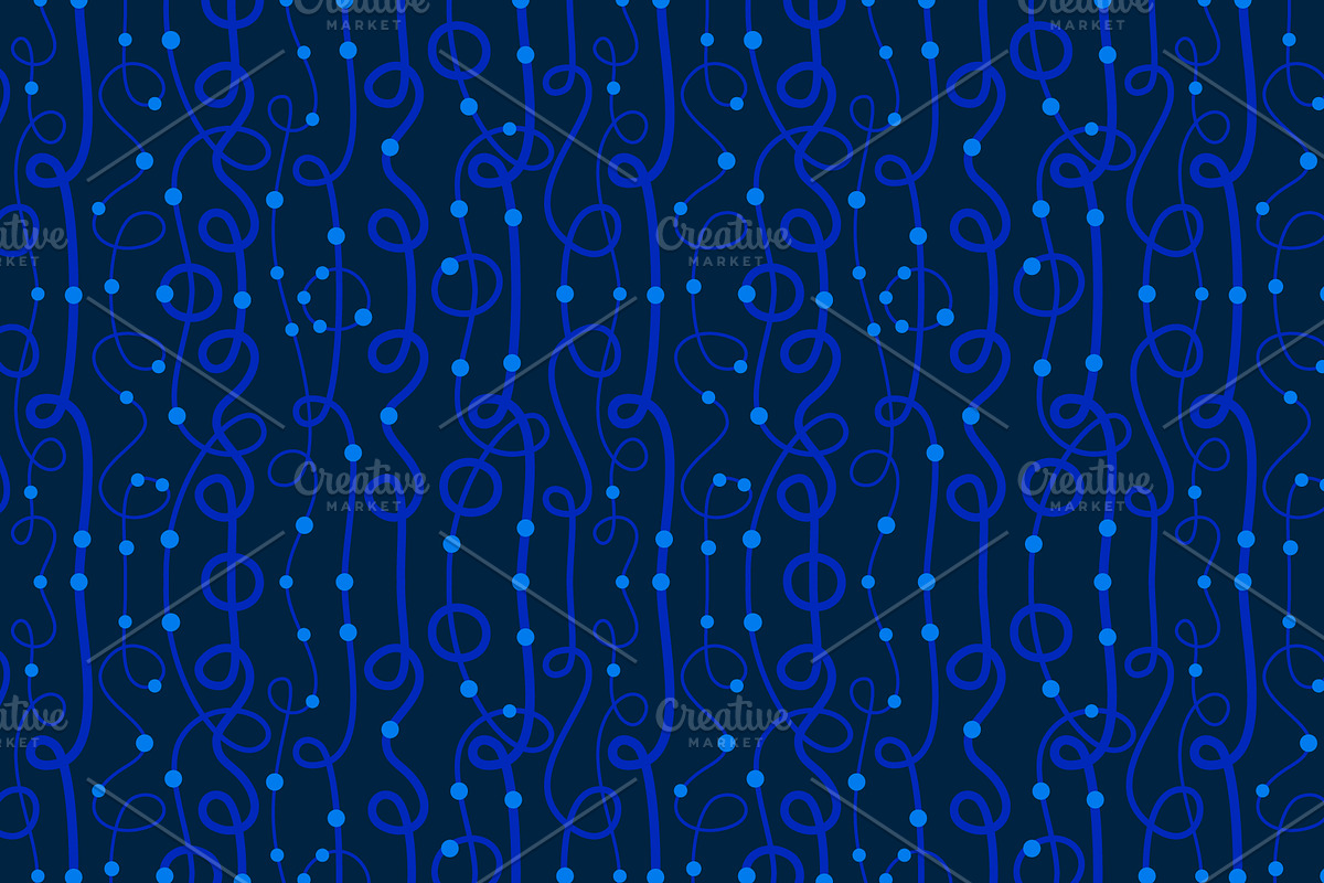 Sea Horse. Art and seamless pattern, a Pattern Graphic by sovarina (Photo 9 of 9)