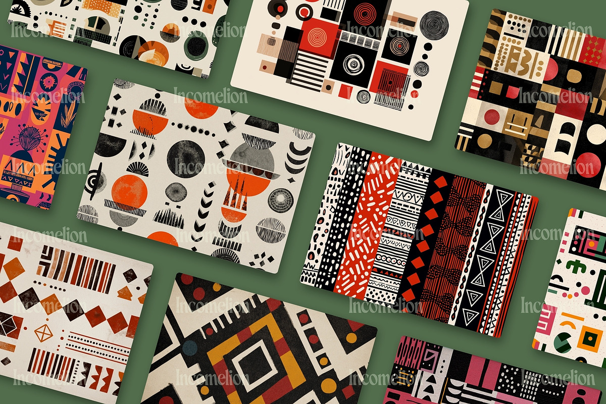 25 African Heritage Backgrounds, a Texture Illustration by Incomelion (Photo 6 of 11)