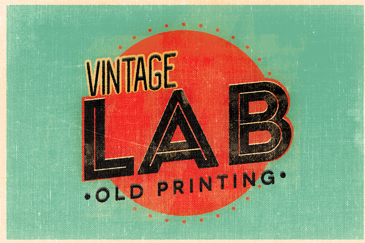 Vintage Lab - Old Printing, a Layer Style Add-On by Creative Media Co (Photo 1 of 5)