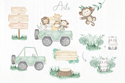 Watercolor Safari Clipart, an Illustration by Lolytop Studio (Thumbnail 4 of 8)