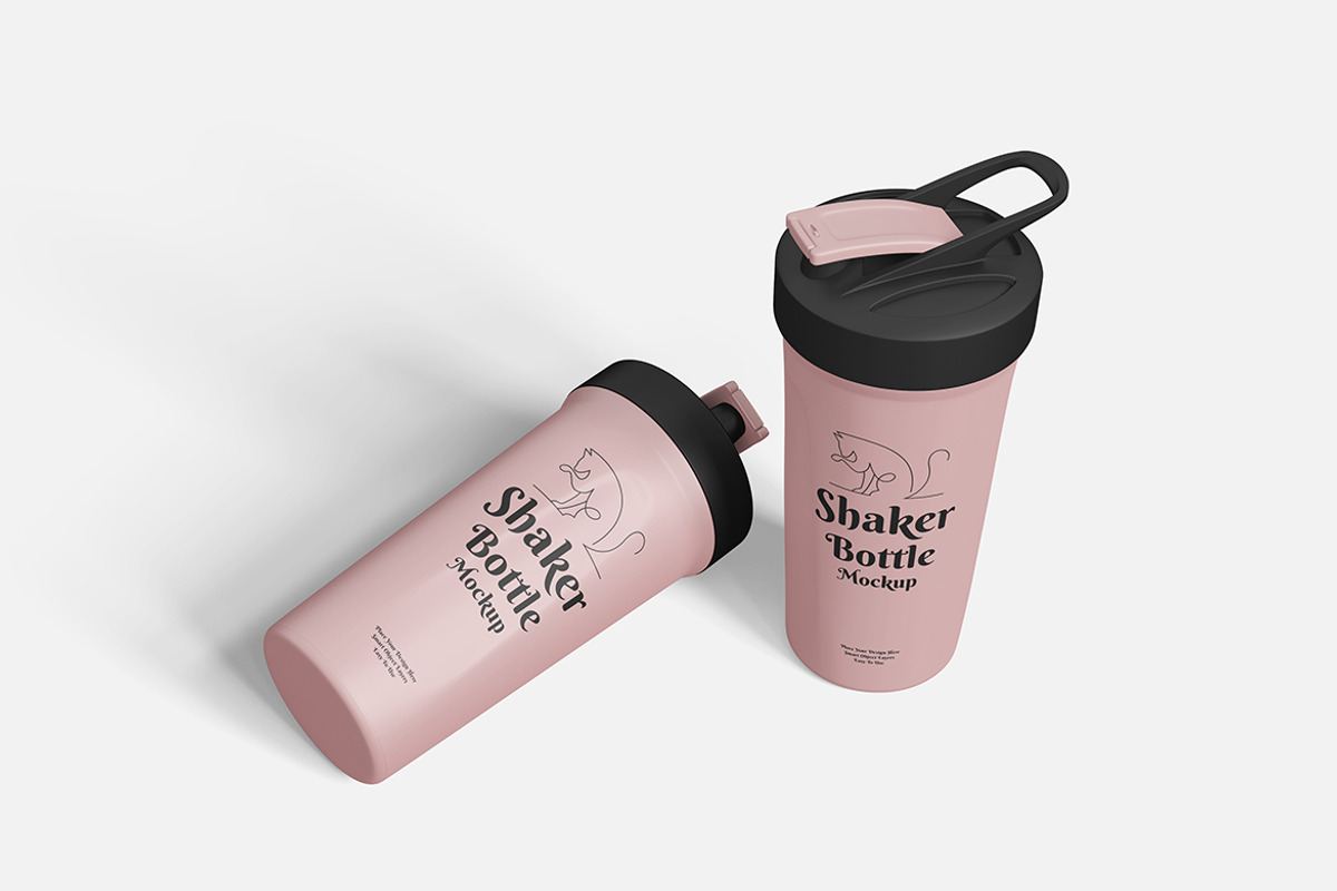 Shaker Bottle Mockup PSD, a Cups & Container Mockup by Indah (Photo 3 of 6)