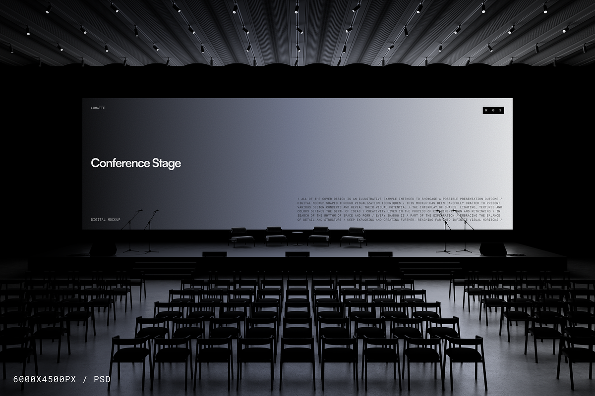 Conference Stage Mockup R03, an Advertising Mockup by Lumatte (Photo 1 of 7)