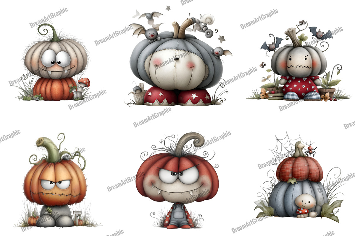 Spooky Pumpkin Halloween Pumpkin, an Illustration by DreamArtGraphic (Photo 3 of 5)