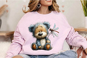 Whimsical Summer Teddy Bear Clipart, a Seasonal Illustration by Canvas Craft (Thumbnail 5 of 6)