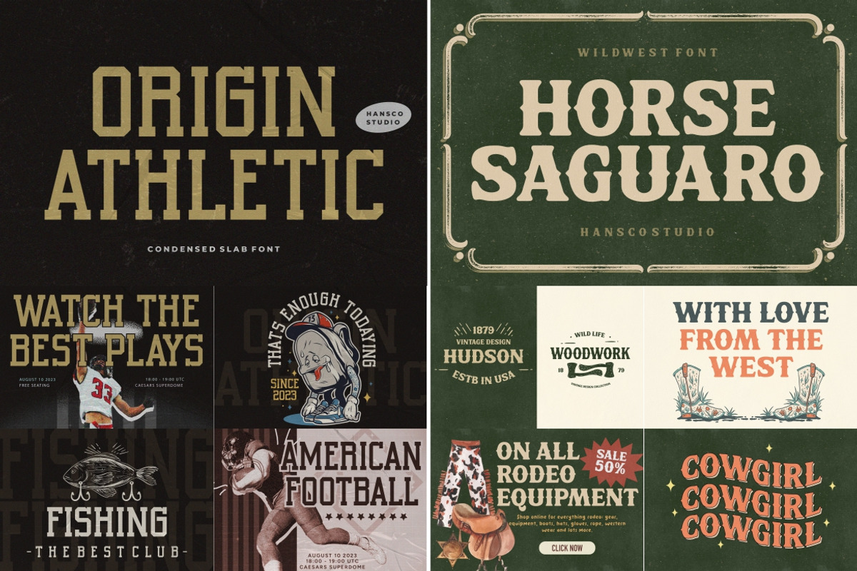Amazed Vintage Font Bundle - SALE!, a Serif Font by HansCo Studio (Photo 12 of 13)