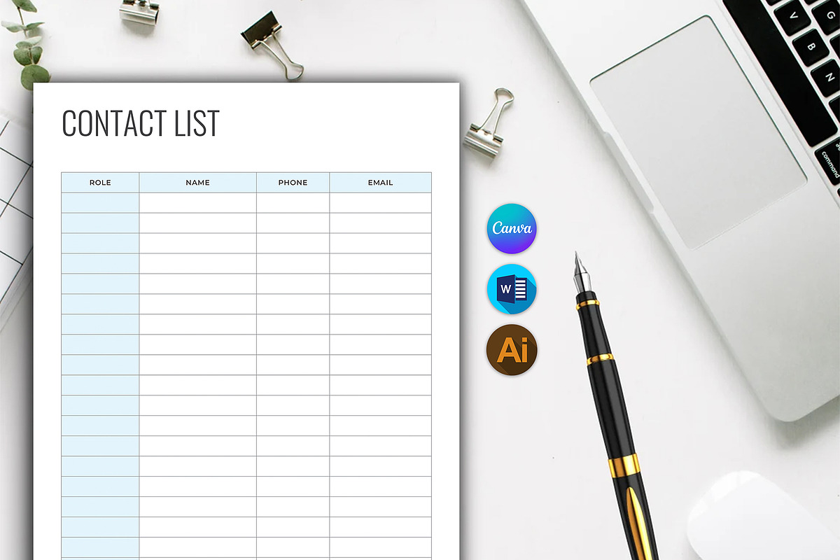 Contact List, a Stationery Template by DesignDevisers (Photo 1 of 10)