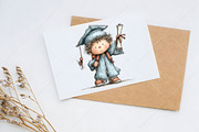 Whimsical Graduation Kids Clipart, a Seasonal Illustration by Canvas Craft (Thumbnail 10 of 10)