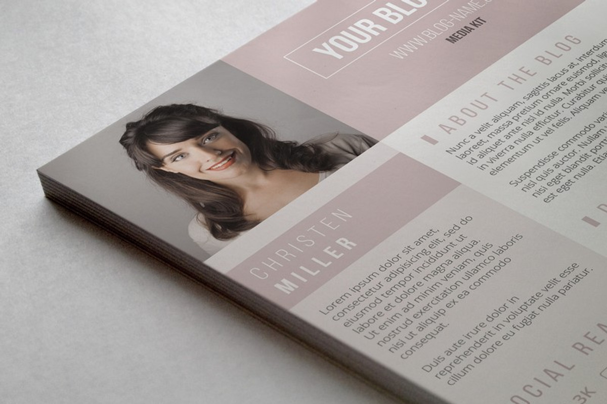 1 Page Blog Media Kit – The Big Shot, a Stationery Template by Visual Impact (Photo 2 of 2)
