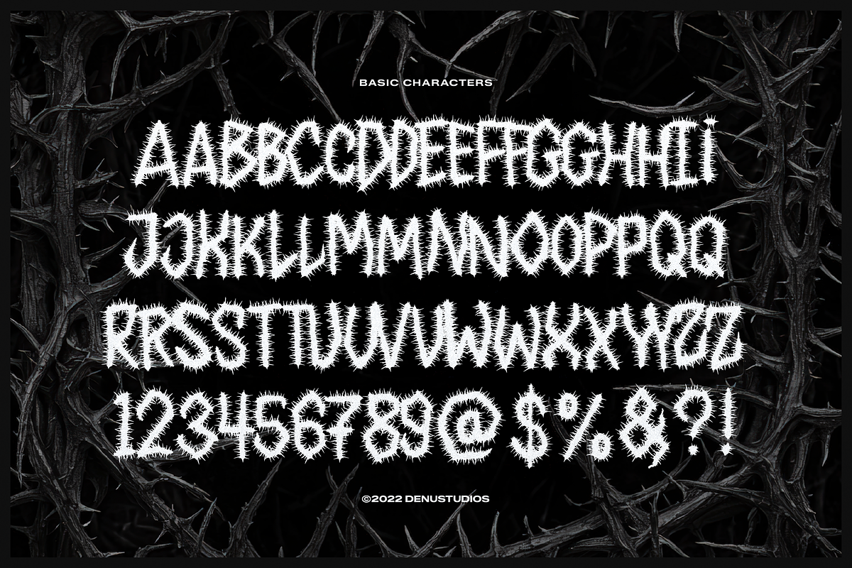 Void Briar | Black Metal Font, a Blackletter Font by Denustudios (Photo 10 of 12)