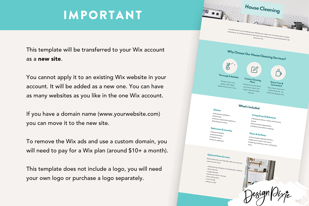 Wix Website Template for Cleaners, a Wix Template by Design Pixie (Photo 7 of 8)