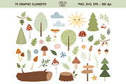 Woodland Animals Clipart, an Animal Illustration by JulzaArt (Thumbnail 3 of 7)