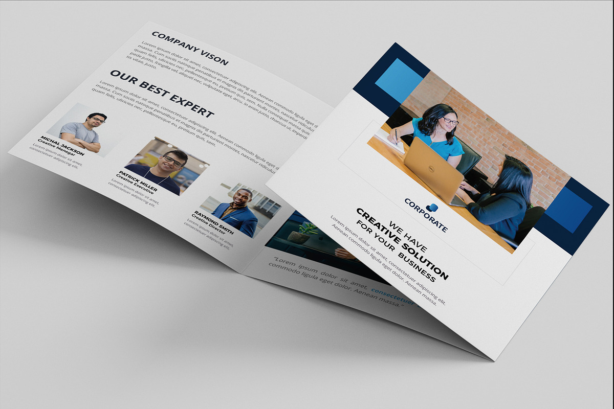 Corporate Square Tri-fold Brochure, a Brochure Template by UI_Expert (Photo 1 of 4)