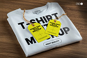 Perfectly Folded T-Shirt Mockup with, a Shirt Mockup by Elite Mockups (Thumbnail 2 of 2)