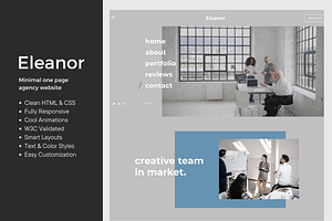 Eleanor - Minimal Agency Website