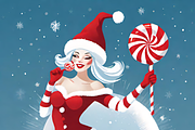 Glam Santa Girls Collection, an Illustration by ETARA by Mea Hau (Thumbnail 3 of 7)