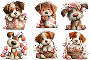 whimsical easter dog clipart, an Illustration by Designworld (Thumbnail 2 of 4)