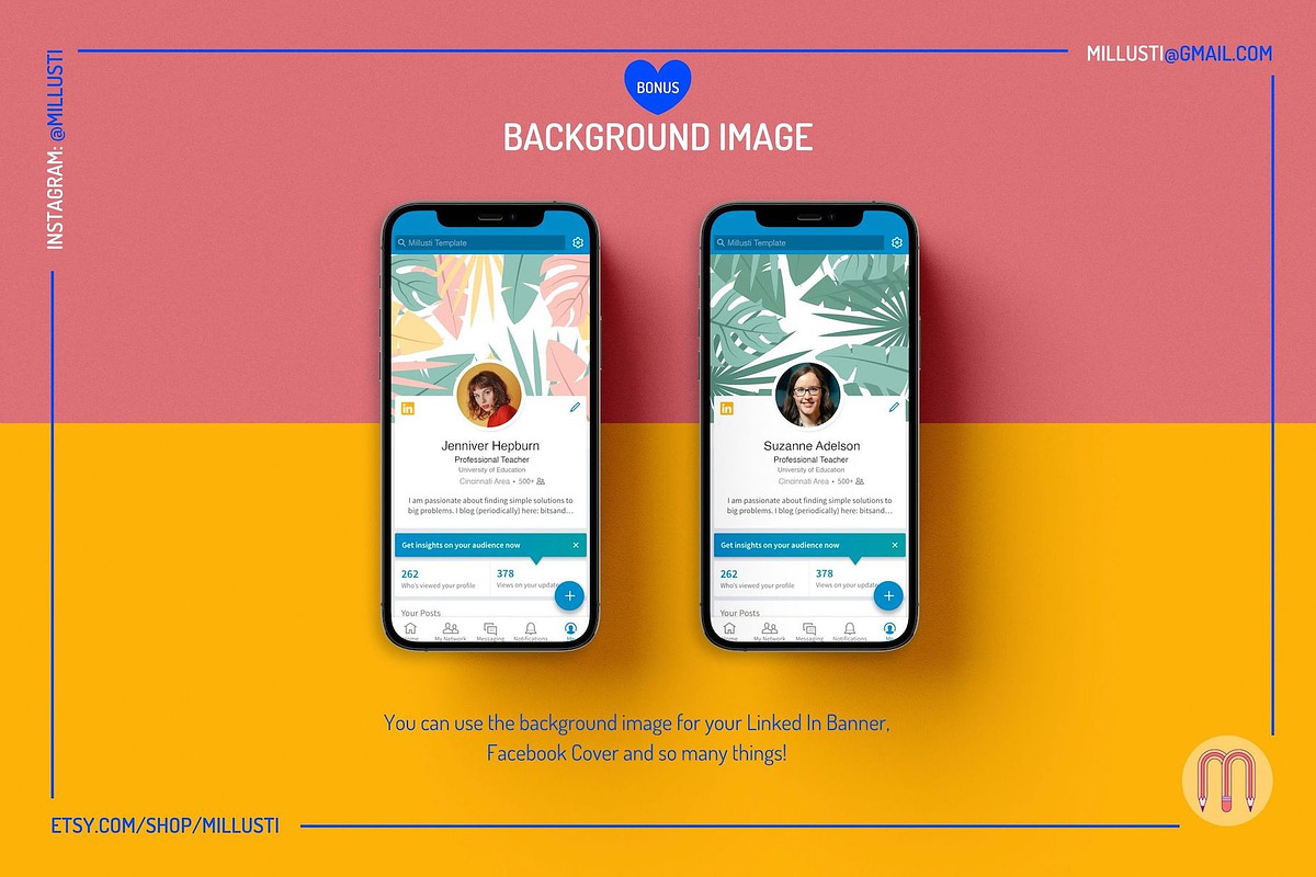 Natural Tropical Leaves Resume Canva, a Resume Template by Millusti (Photo 6 of 9)
