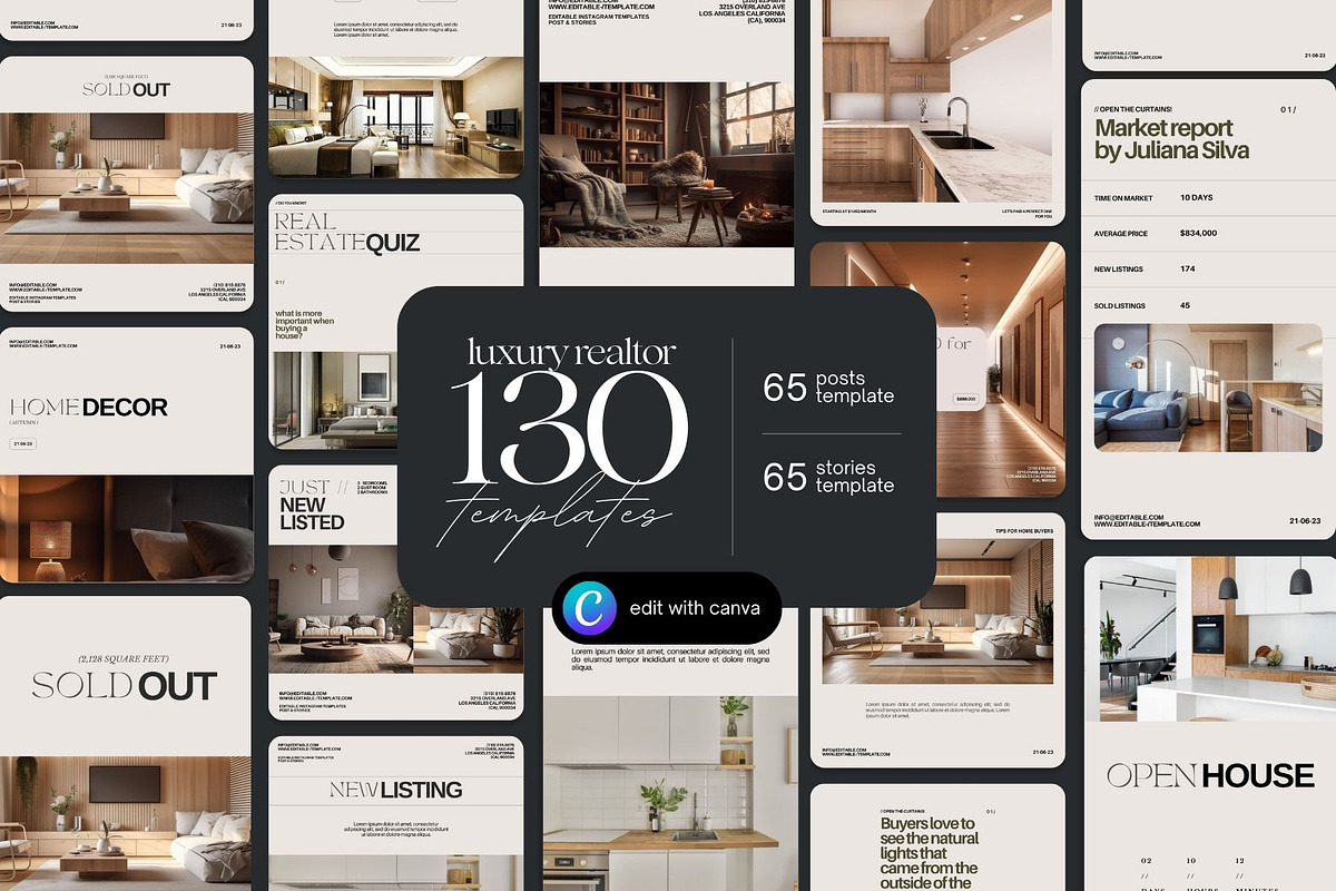 Real Estate Instagram Post + Story, a Social Media Template by Prapti Design (Photo 1 of 12)