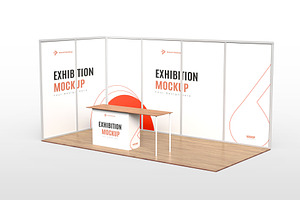 Exhibition Booth Mockup Template, an Advertising Mockup by graphypix
