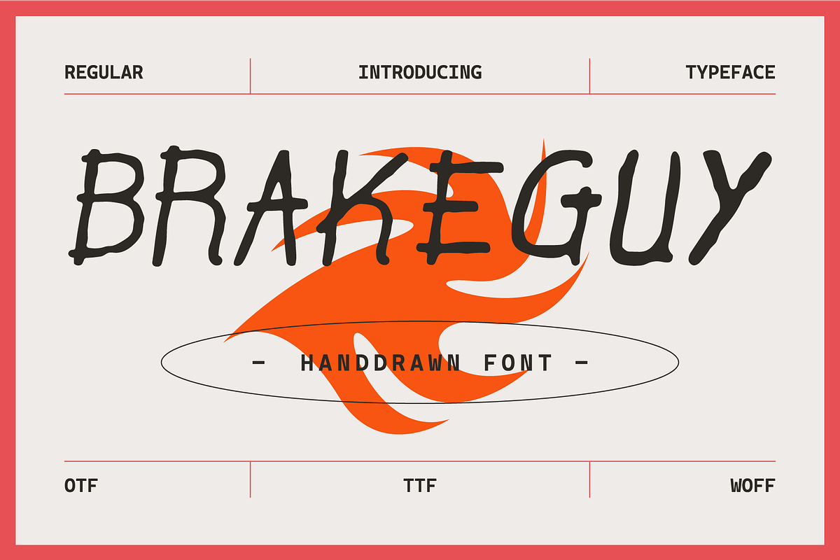BRAKEGUY - Handdrawn Font, a Font by Rightwheels (Photo 1 of 10)